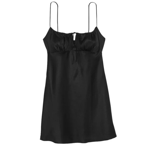 Victoria's Secret Black Tencel Slip Dress - Picture 1 of 6